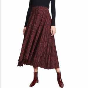 ALC midi snakeskin midi skirt “MAYA”